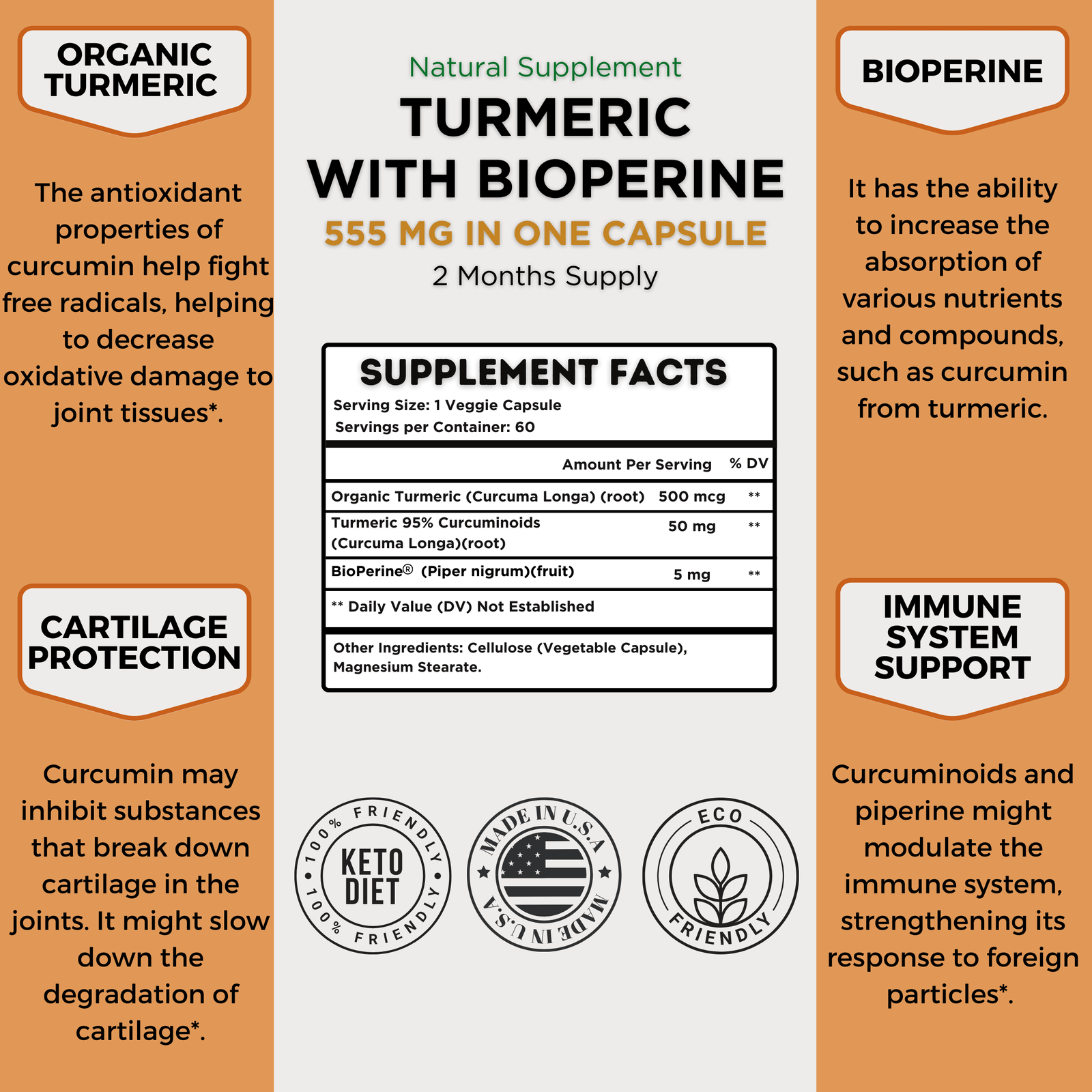 Organic Turmeric Curcumin with BioPerine - Healblend