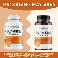 Organic Turmeric Curcumin with BioPerine - Healblend