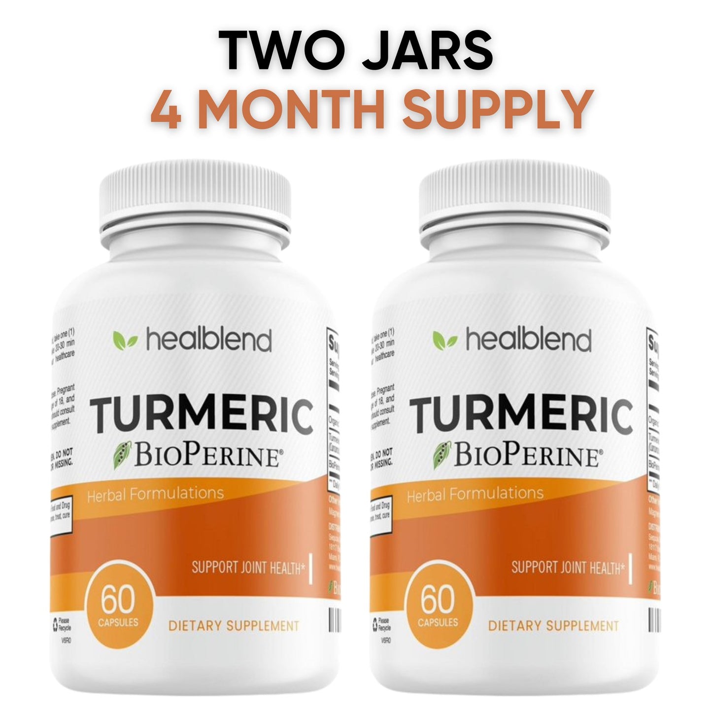 Organic Turmeric Curcumin with BioPerine - Healblend
