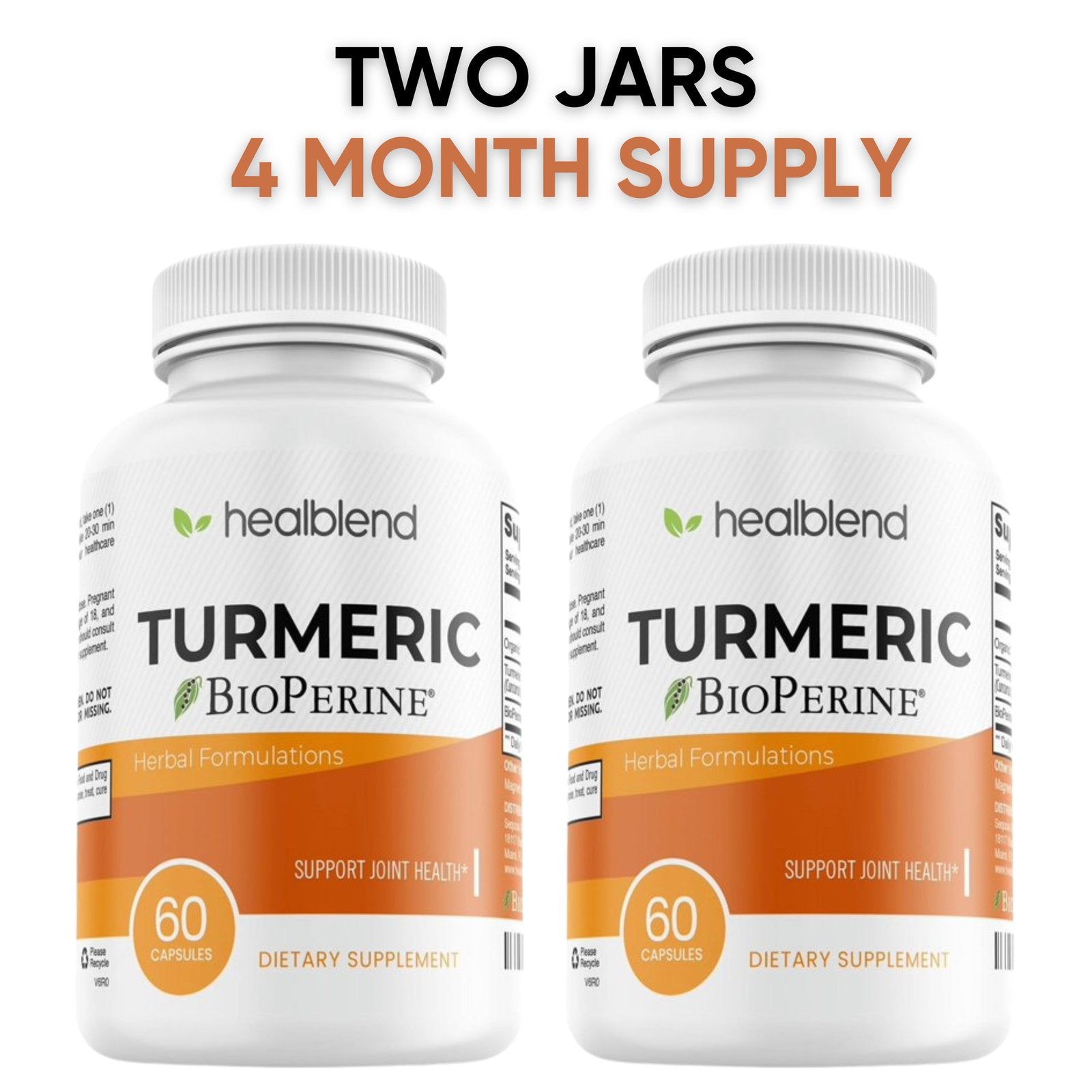 Organic Turmeric Curcumin with BioPerine - Healblend