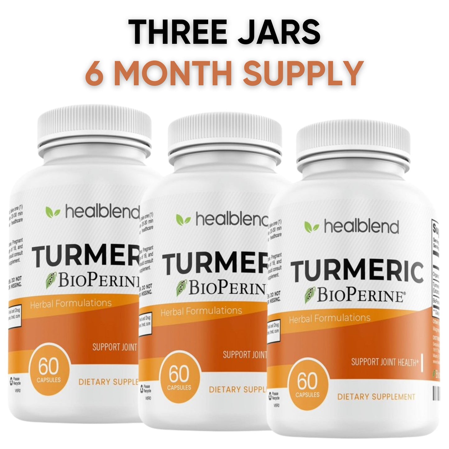 Organic Turmeric Curcumin with BioPerine - Healblend