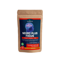 Healblend Neuro Plus Focus Herbal Tea - Natural Brain Support with Ginkgo, Peppermint & Turmeric – Caffeine-Free Loose-Leaf Blend - 4oz