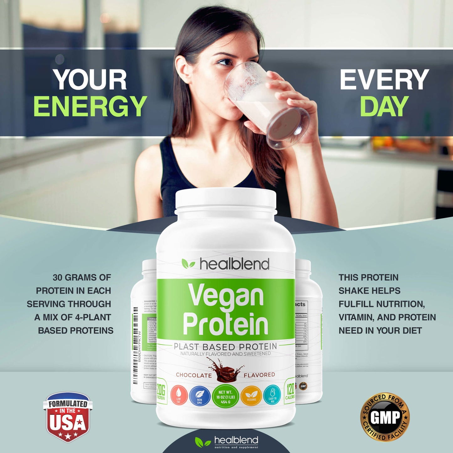 Plant - Based Protein Powder Vegan - Healblend
