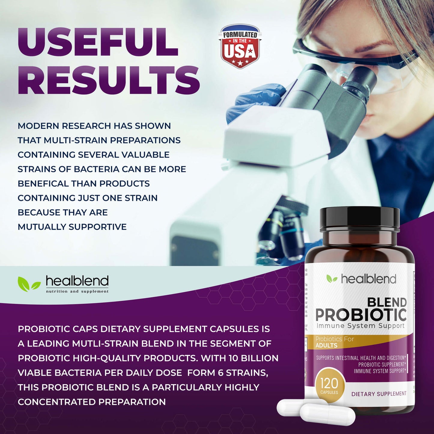 Probiotics Caps Dietary Supplement - Healblend