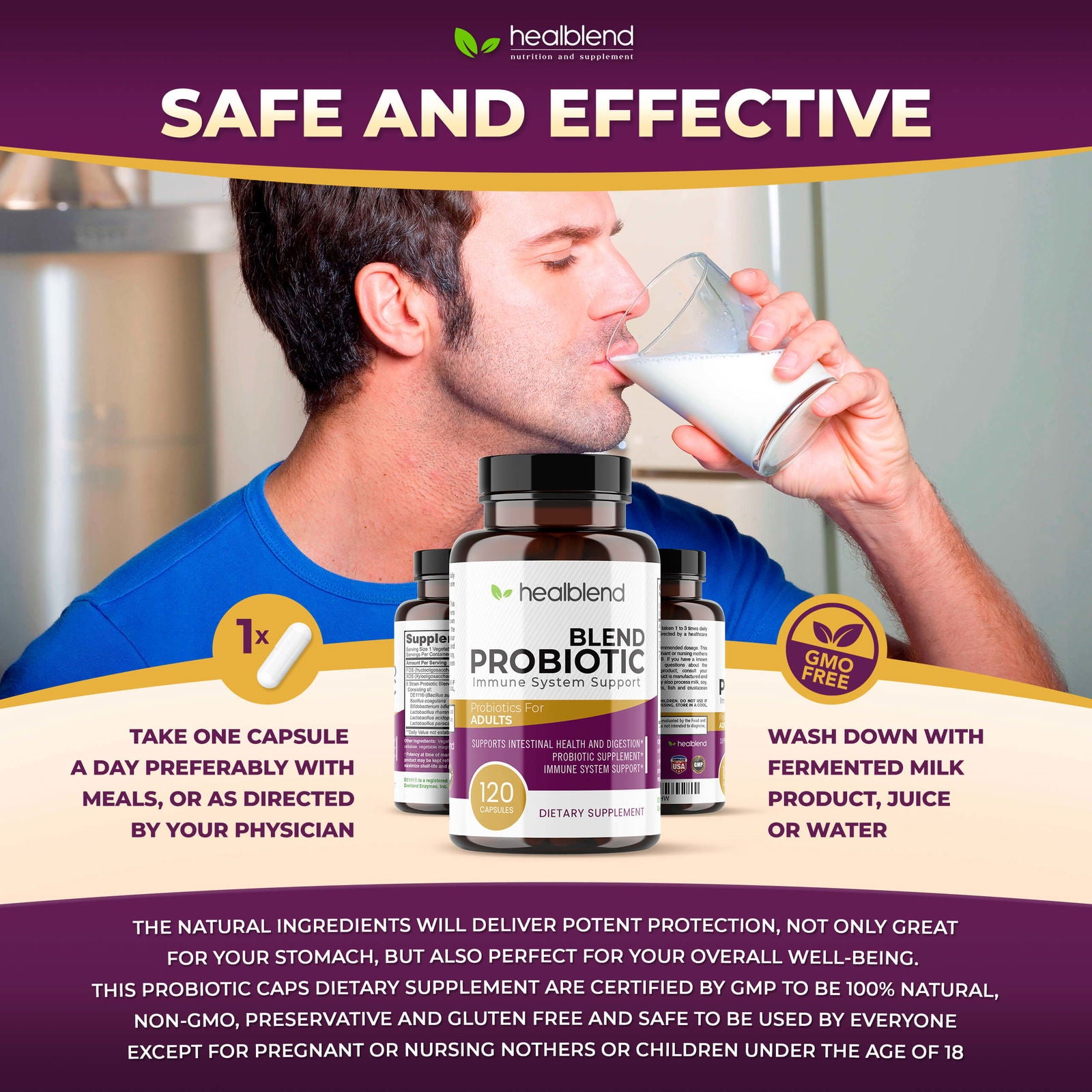 Probiotics Caps Dietary Supplement - Healblend