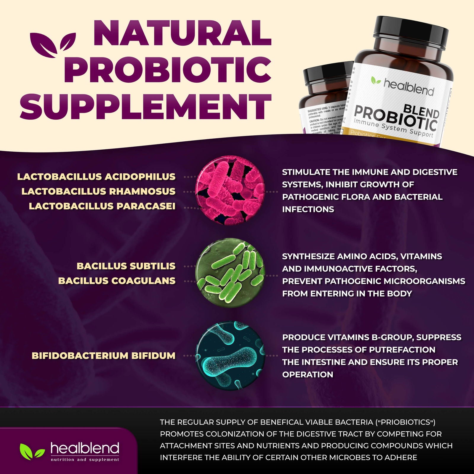 Probiotics Caps Dietary Supplement - Healblend