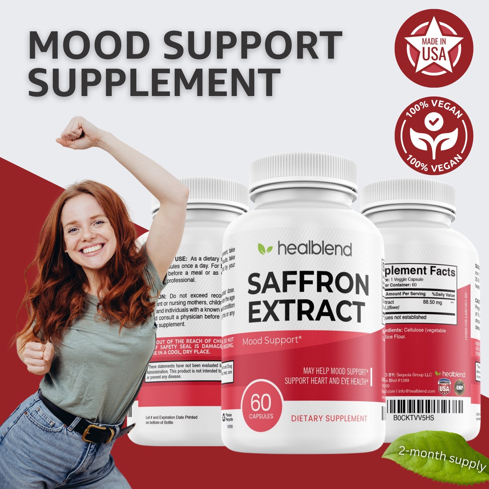 Pure Saffron Extract 88.5 mg - Healblend
