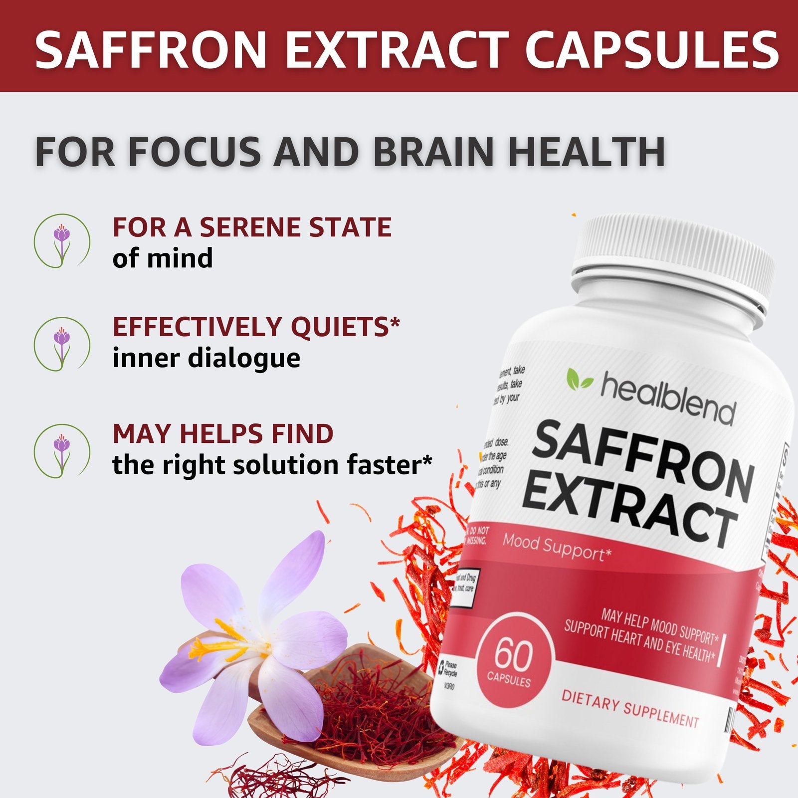 Pure Saffron Extract 88.5 mg - Healblend