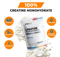Creatine Monohydrate Powder 5000mg - Unflavored Micronized Creatine Pre-Workout Recovery - 60 Servings