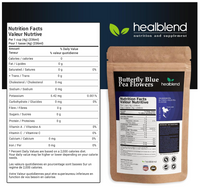 Butterfly Blue Pea Flowers Herbal Tea - Natural Rich Source of Antioxidants, Loose Leaf Freshly Picked from Thailand, Caffeine Free - 4 Oz