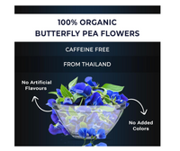 Butterfly Blue Pea Flowers Herbal Tea - Natural Rich Source of Antioxidants, Loose Leaf Freshly Picked from Thailand, Caffeine Free - 4 Oz