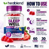 Sleep Well Melatonin 5 mg Gummies – Nighttime Sleep Support | 60 Gummies