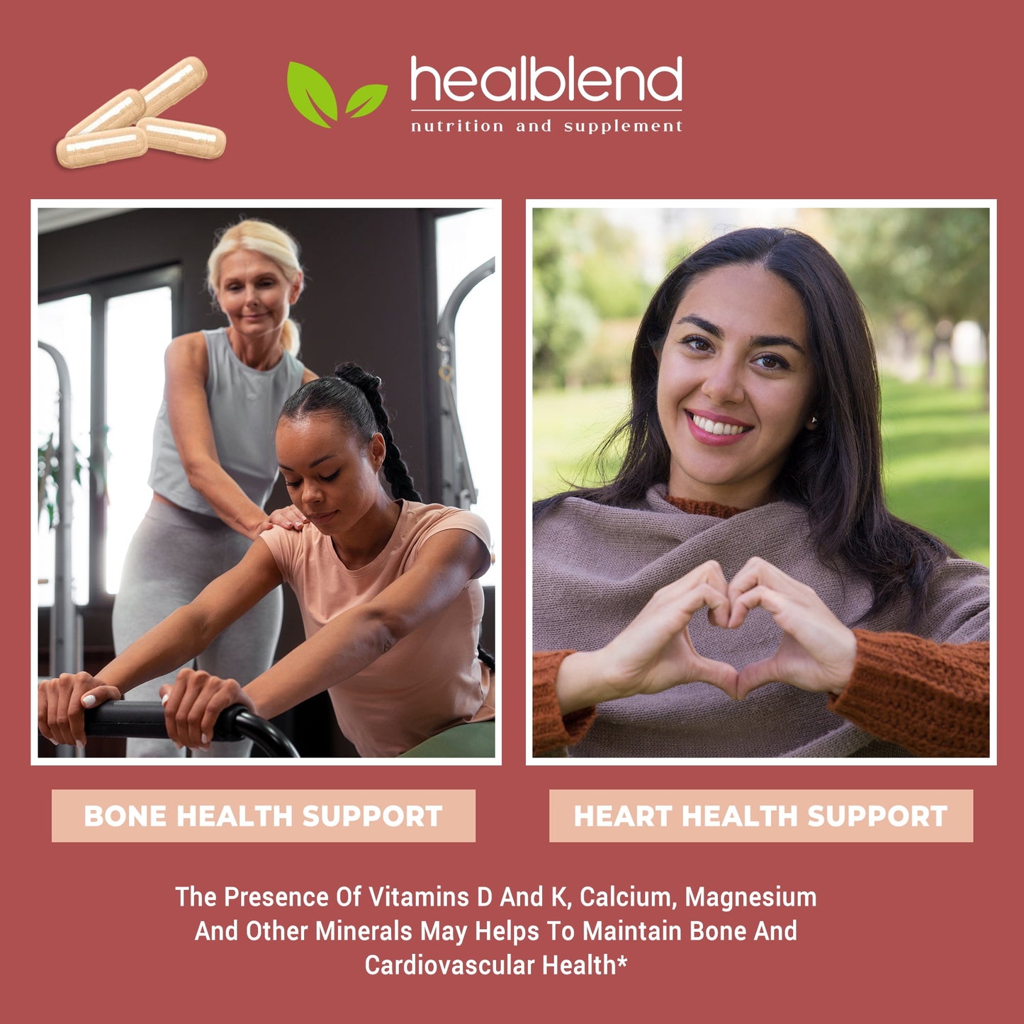 Women’s Multivitamin 500mg with 20 Essential Vitamins & Minerals, Vitamin A-B Complex - Supports General Health, Energy & Immunity-60 Capsules