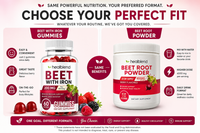 Beet Root Gummies 200mg - Nitric Oxide Booster with Iron for Heart Health, Circulation & Blood Pressure Support, Natural Flavored - 60 Gummies