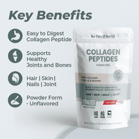 Collagen Peptides Powder - Multi Collagen Peptides Powder Supplement Support Healthy Joints & Bones, Hair, Skin, Nails - 16 OZ