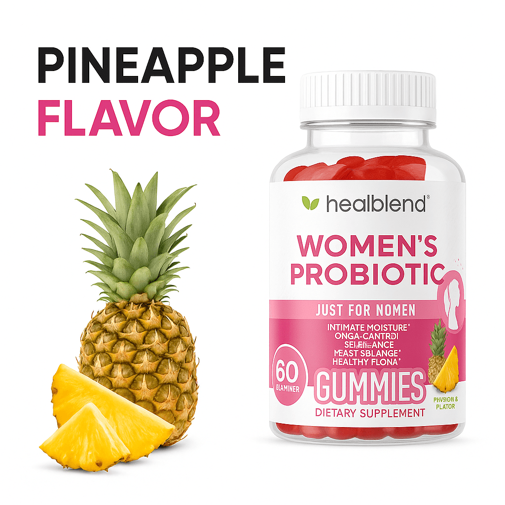 Women’s Probiotic – Supports Intimate Health, Odor Control, pH & Yeast Balance, Digestive & Immune Support – Pineapple Flavor - 60 Gummies