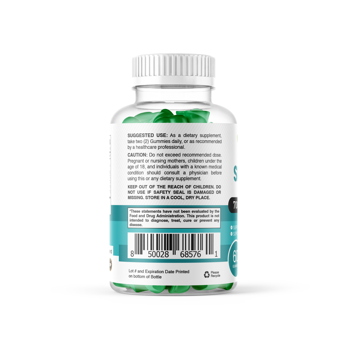 Sea Moss Gummies 700mg - Organic Irish Sea Moss, Bladderwrack & Burdock Root - Immune System, Thyroid Support Supplement