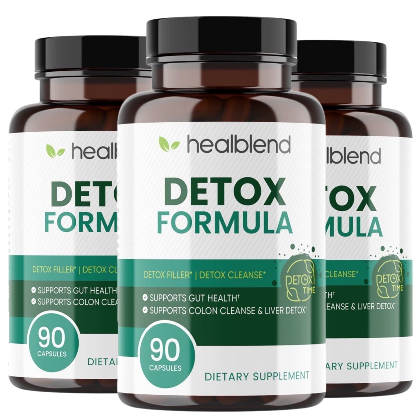 Detox Formula with Milk Thistle & Herbal Extracts for Liver Cleanse, Digestive Health, Bloating Relief & Immune Support - 60 Capsules
