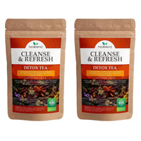 Herbal Detox Tea: Cleanse Tea for Digestive Health, Natural Energy and Refreshing - All Organic Healthy Cleansing Formula, Vegan - 28 Servings