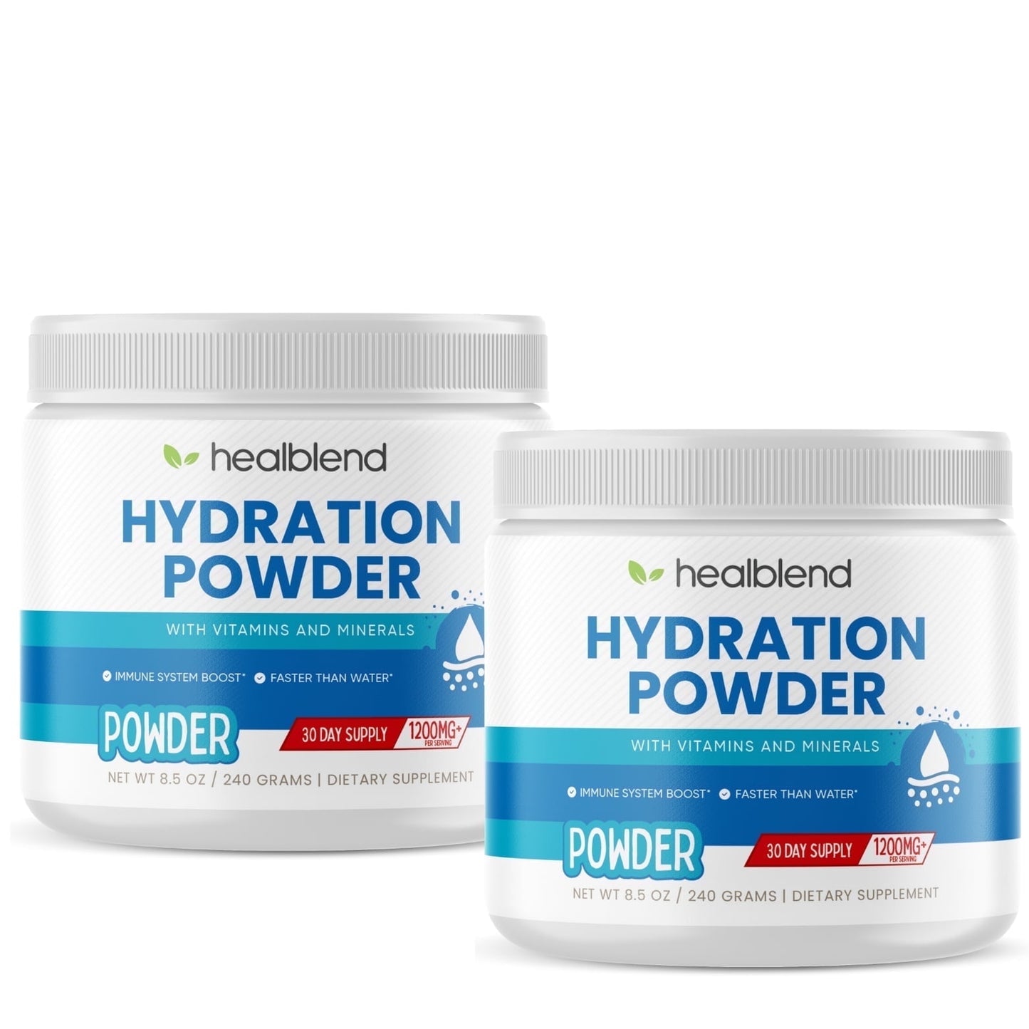 Hydration Powder - Electrolytes Drink Mix with Magnesium, Zinc, Pink Himalayan Salt, Vitamin C, B Complex for Endurance & Energy - 60 servings