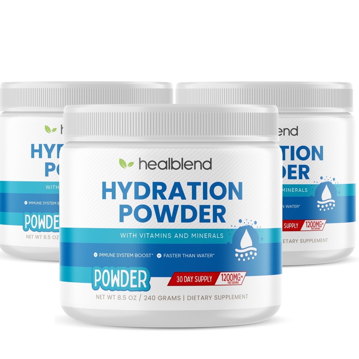 Hydration Powder - Electrolytes Drink Mix with Magnesium, Zinc, Pink Himalayan Salt, Vitamin C, B Complex for Endurance & Energy - 60 servings