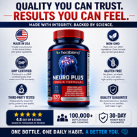 Neuro Plus Brain & Focus Formula - Nootropic Brain Booster Supplement, Supports Brain Health, Mental Clarity & Concentration - 120 Capsules