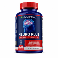 Neuro Plus Brain & Focus Formula - Nootropic Brain Booster Supplement, Supports Brain Health, Mental Clarity & Concentration - 120 Capsules