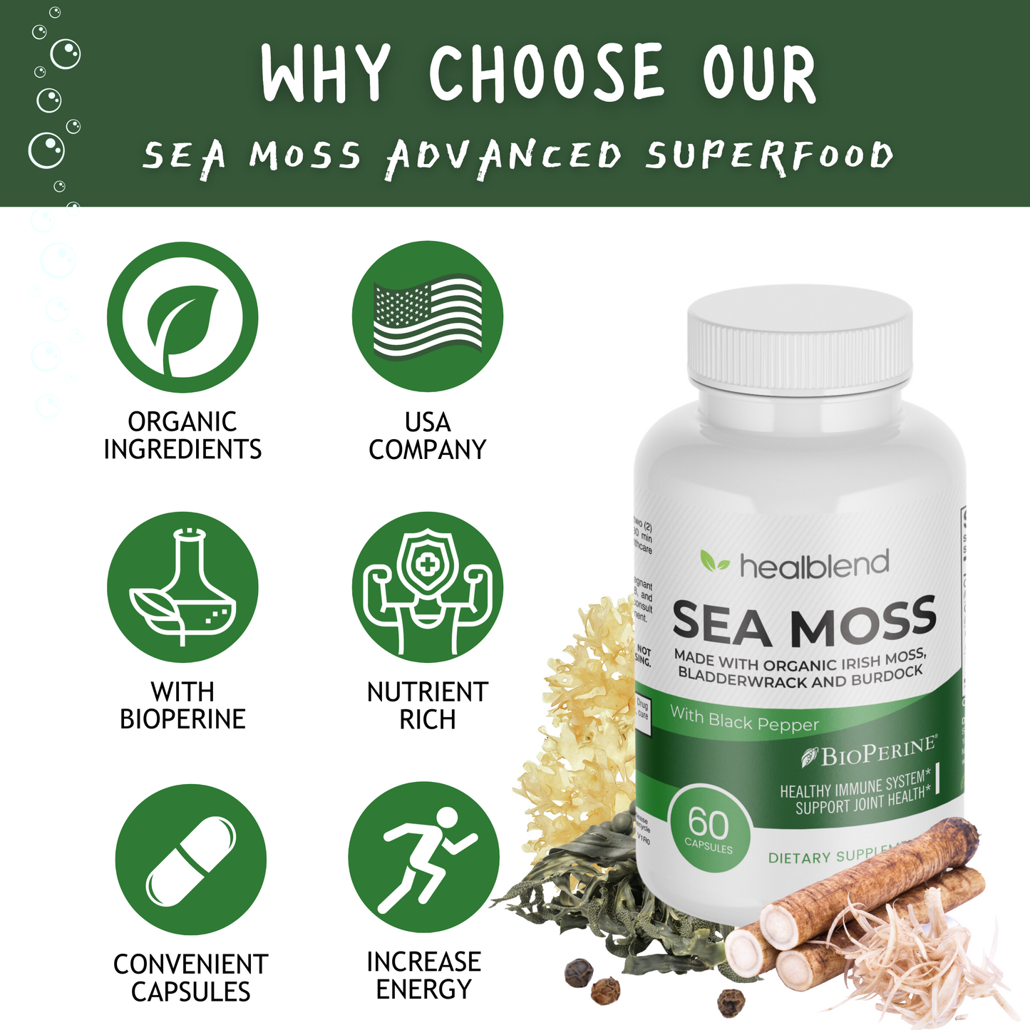 ACV with Spirulina & Sea Moss Supplement