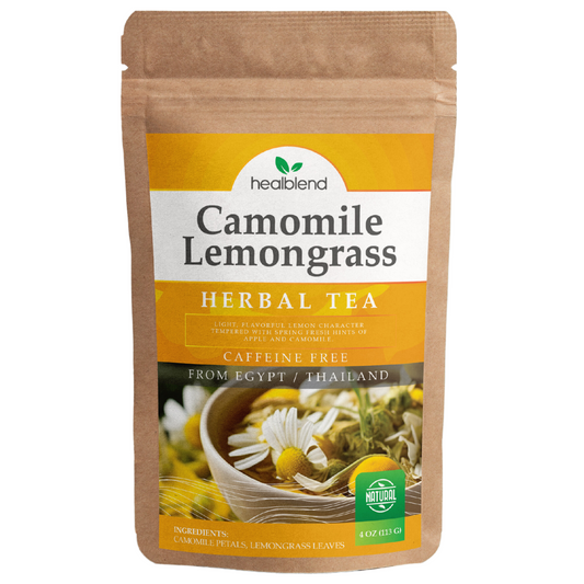 Camomile & Lemongrass Herbal Tea - Pure Bliss in Every Cup, 40-50 Servings, Caffeine-Free, 4 Oz